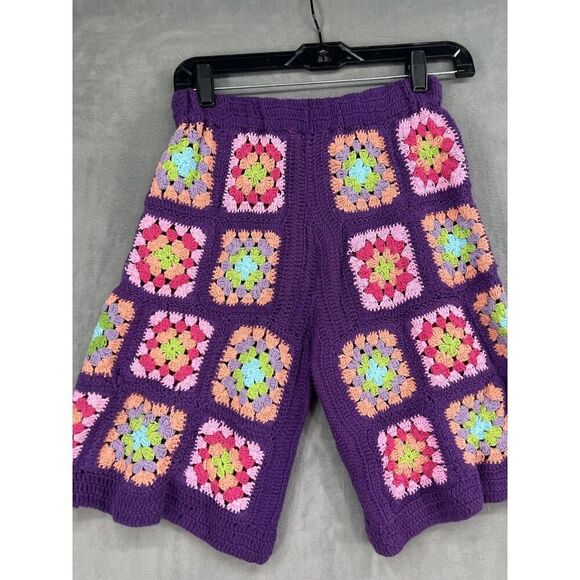 FLOOK Frances Long Shorts Purple Combo Size Medium Colorful - Picture 2 of 6